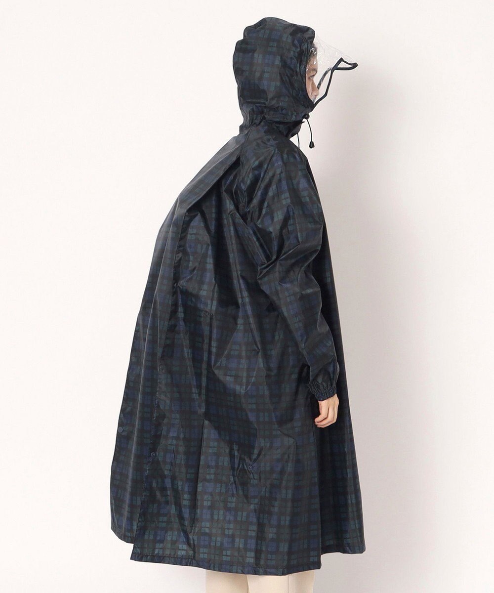 MOONBAT FLAT PURE レインコート チェック柄 リュック対応 ユニセックス 収納袋付き 