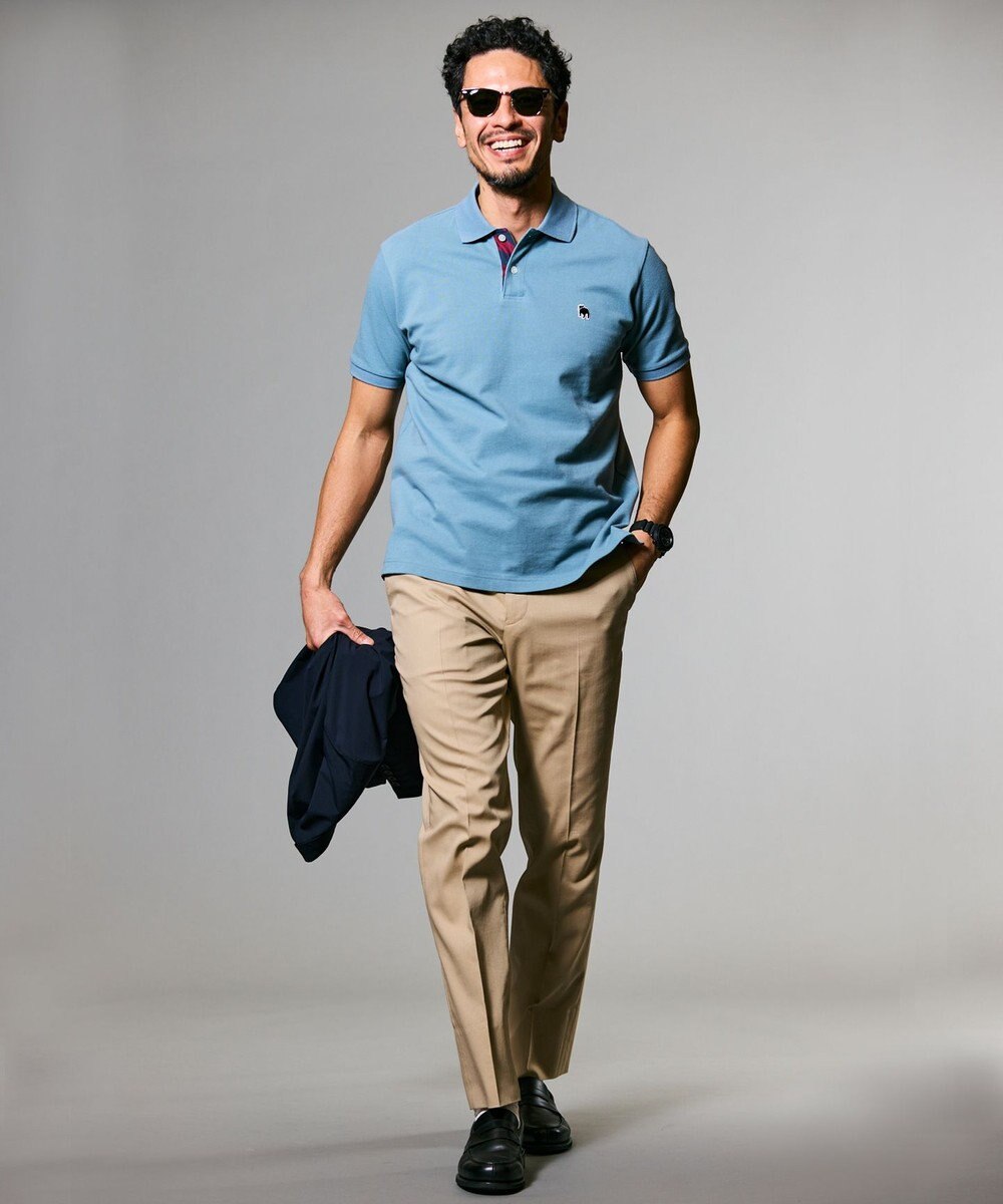 GOTAIRIKU 仕事で着られる綿パン【吸水速乾/ストレッチ/折り目加工】クールマックスコットンパンツ_ノータック（25年モデル） 