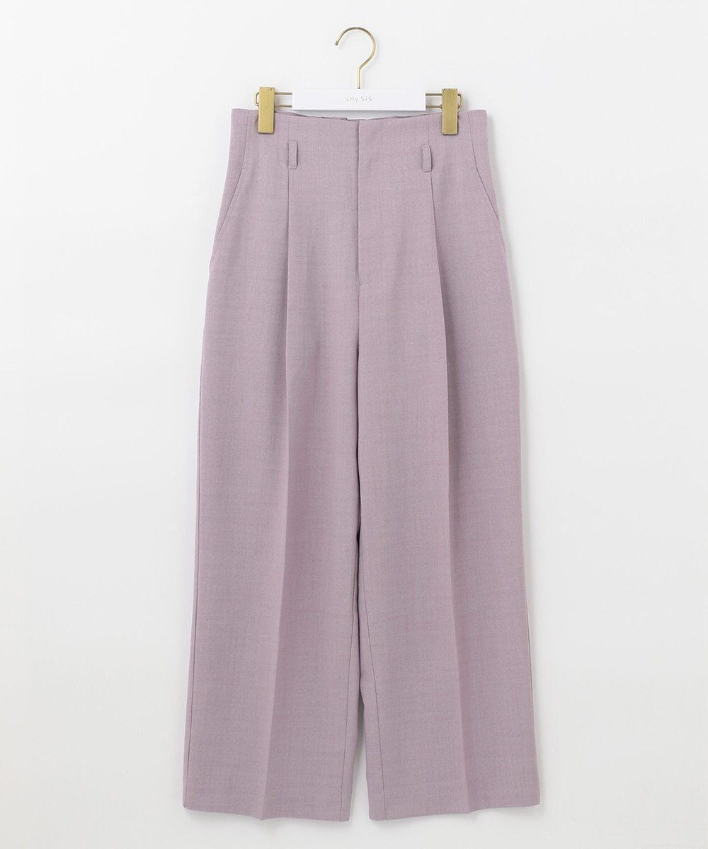 ANY SIS 【セットアップ対応】リネンライク ワイドパンツ 