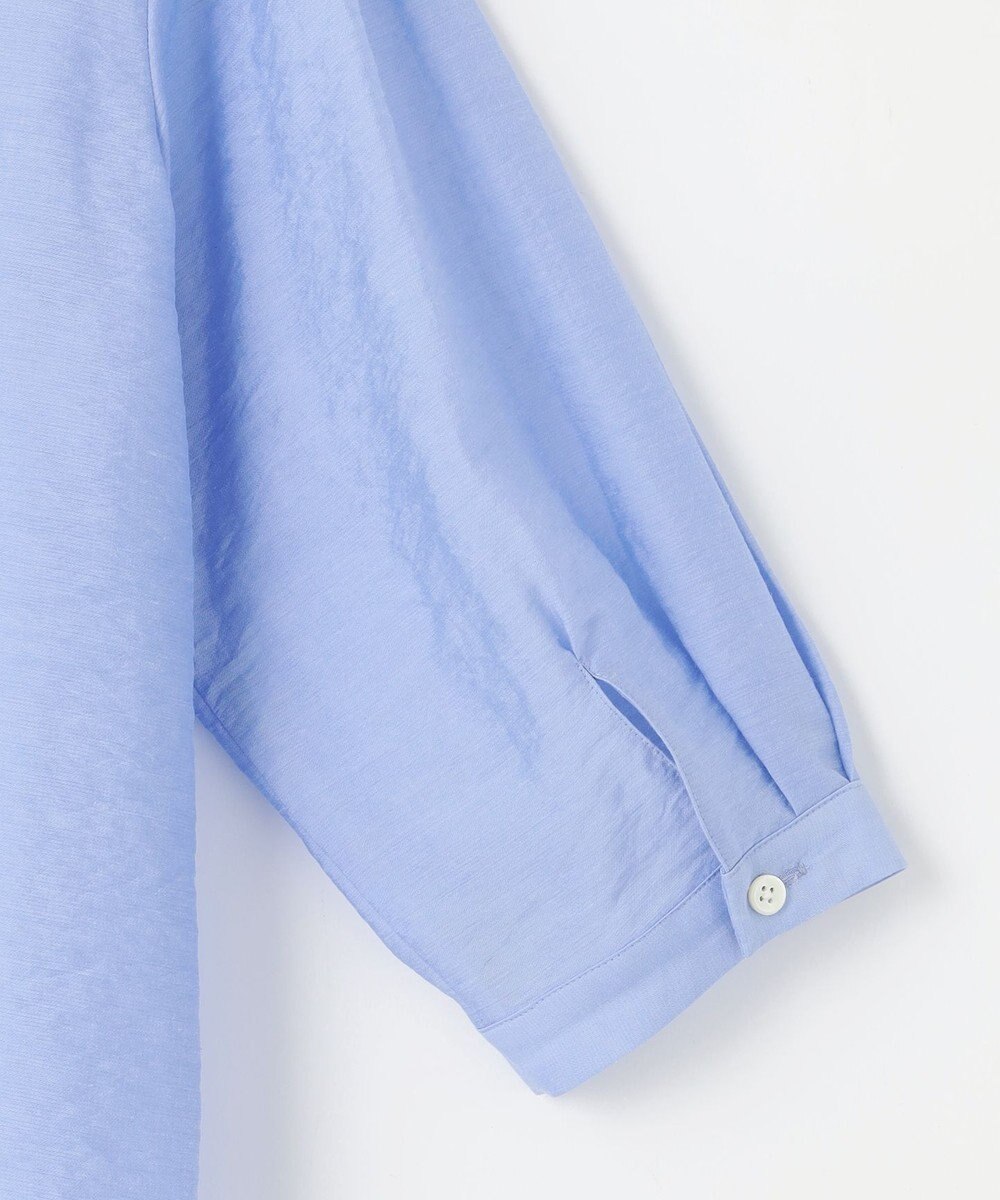 J.PRESS LADIES S 【WEB限定カラーあり・洗える】Sheer Vis リネン バンドカラー ブラウス 