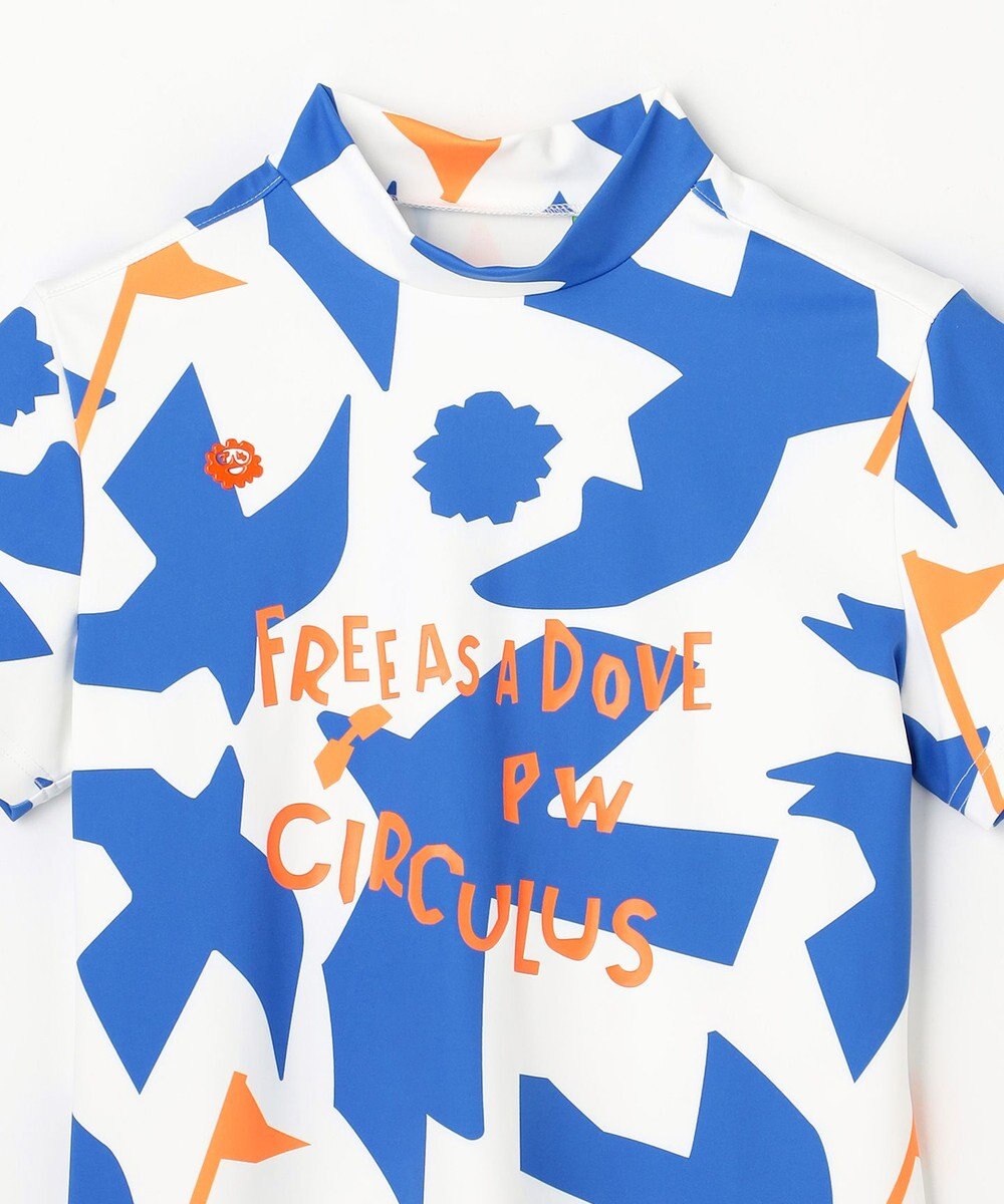 PW CIRCULUS 【WOMEN】ＤＯＶＥ柄モックネック ゴルフウェア レディース 