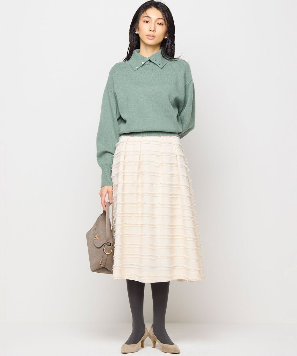 組曲 L 【2WAY・WEB限定】ウールカシミヤミックス ハイネックニット 