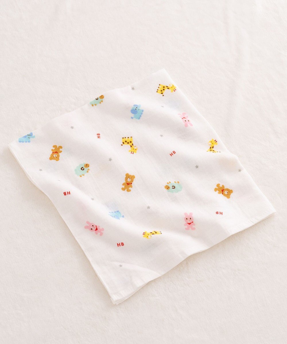 MIKI HOUSE HOT BISCUITS ガーゼバスタオル＆ラトルギフトセット【BOX付き】 