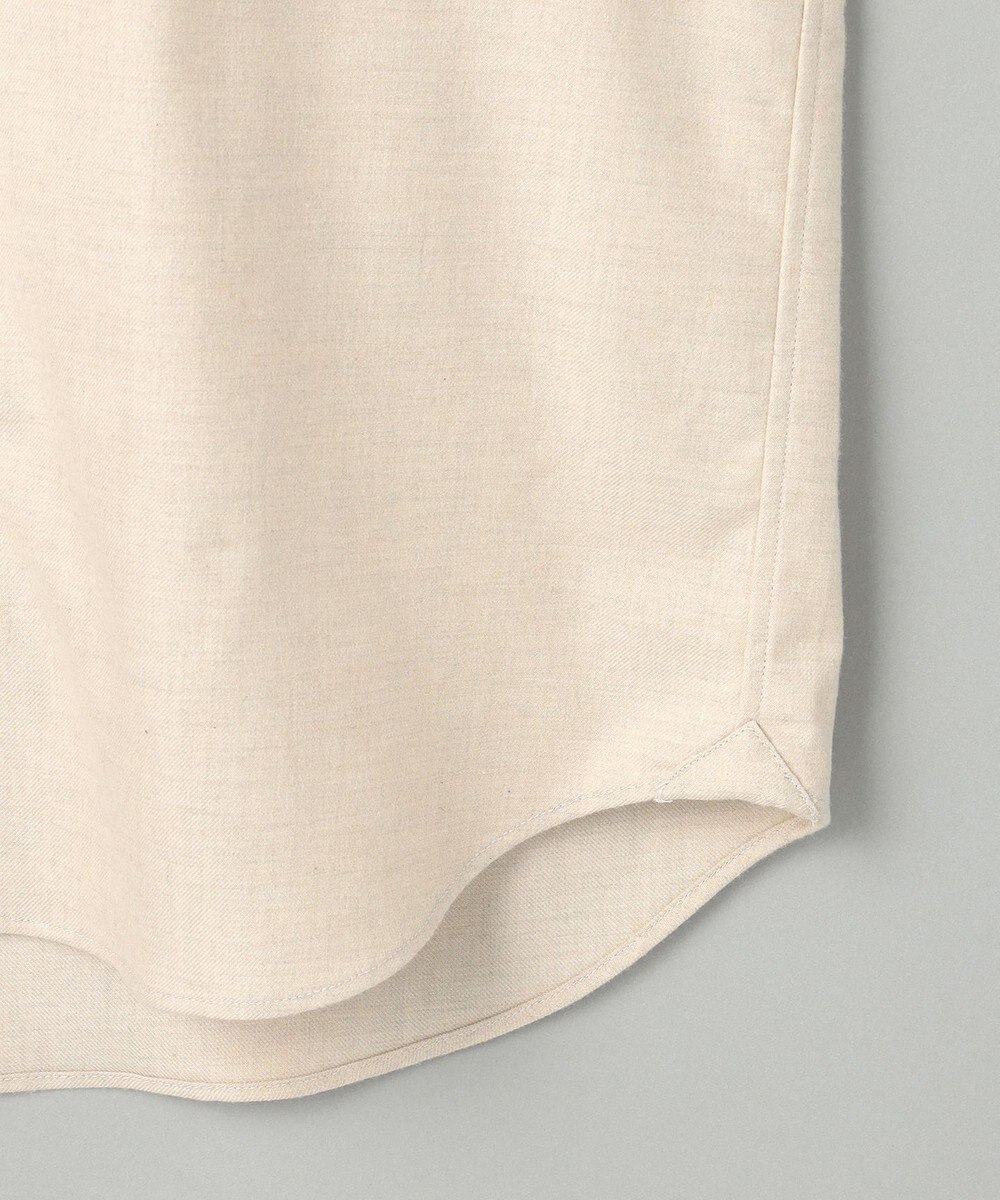 GOTAIRIKU 【洗える】コットンフラノシャツ_ カッタウェイカラー 