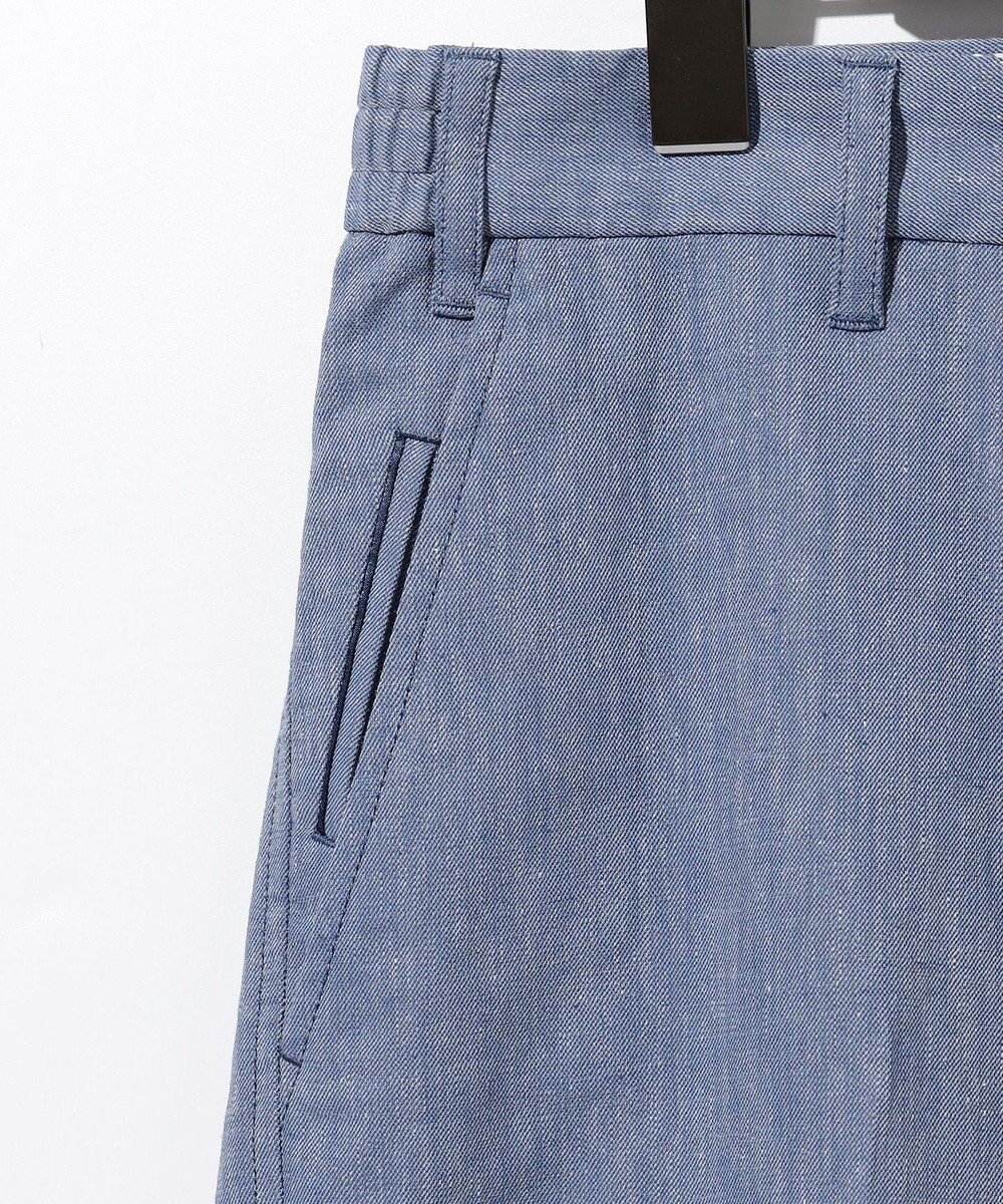 JOSEPH ABBOUD 【ウエストも伸びる/清涼/ストレッチ】ストレッチリネンシャンブレーショートパンツ 