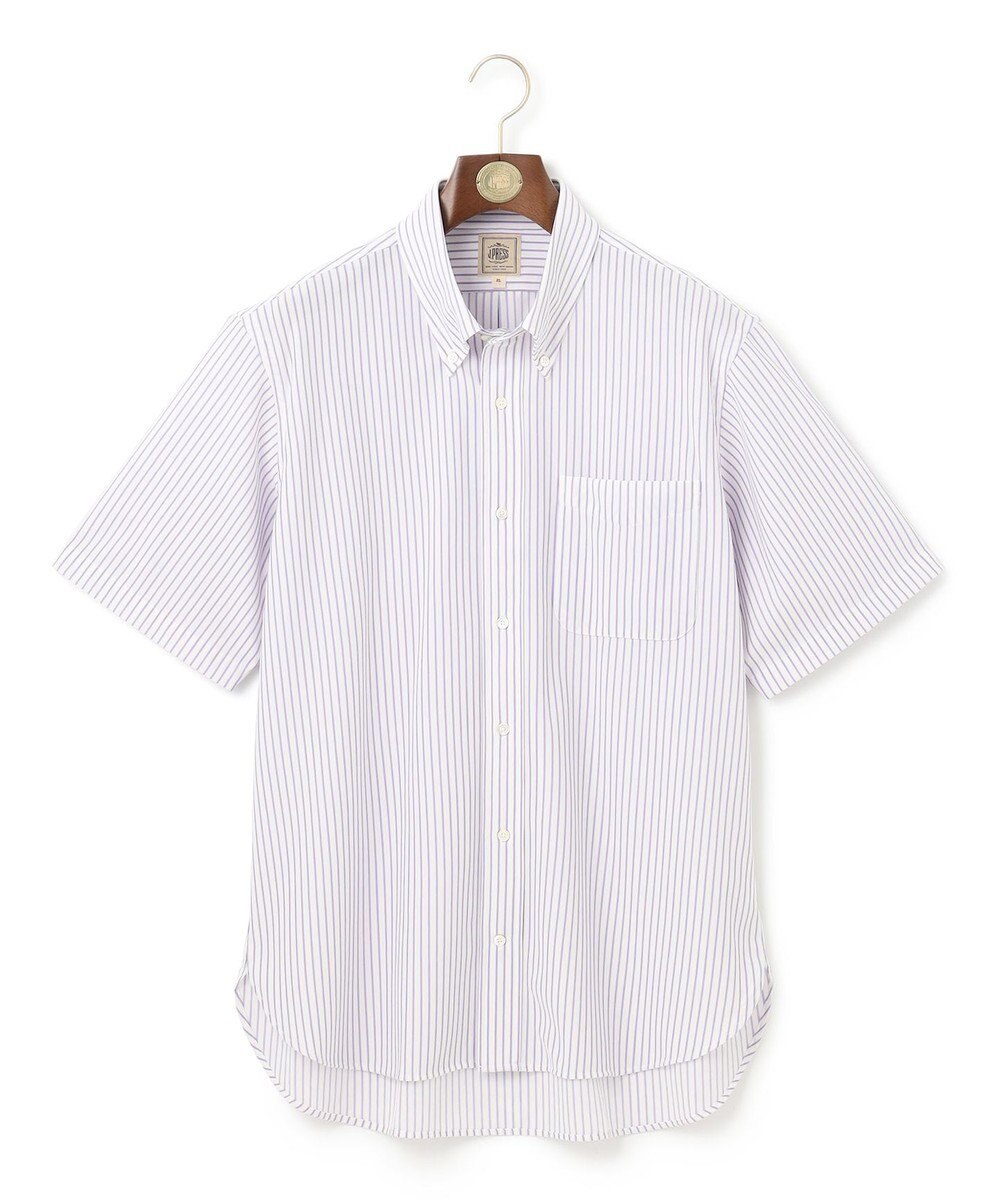 J.PRESS MEN 【KING SIZE】【夏に嬉しい高機能】カノコインレイストライプパッチポケット シャツ/B.D. 