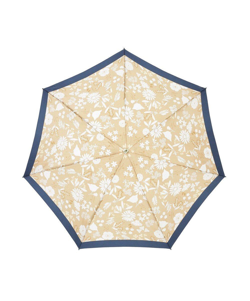 MOONBAT LANVIN en Bleu 折りたたみ傘 バイカラーデイジー サテンプリント 大きめ55cm 