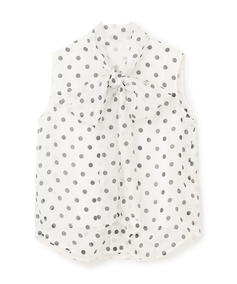 GRACE CONTINENTAL シアードットプリントブラウス 