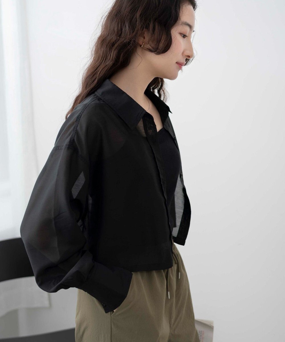 WEGO 【シワになりにくい】シアーショートシャツ 