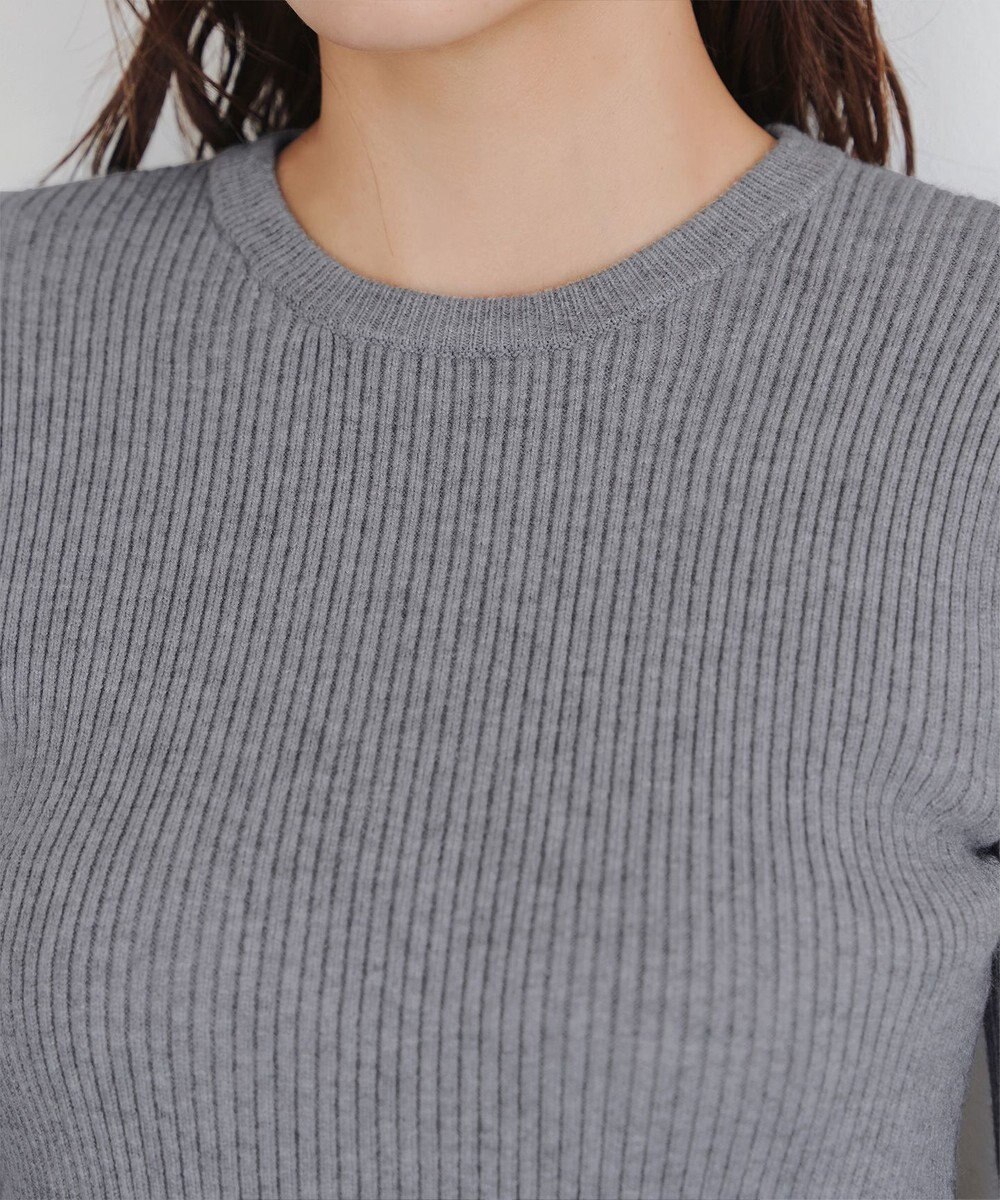 Tiaclasse 【洗える】マルチ配色ニットトップス 