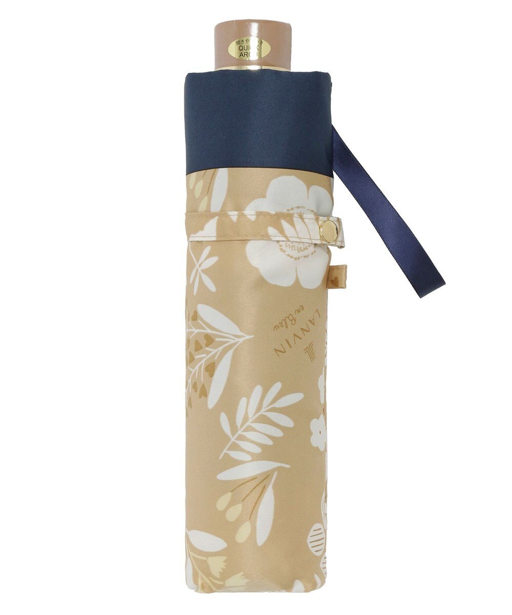 MOONBAT LANVIN en Bleu 折りたたみ傘 バイカラーデイジー サテンプリント 大きめ55cm 