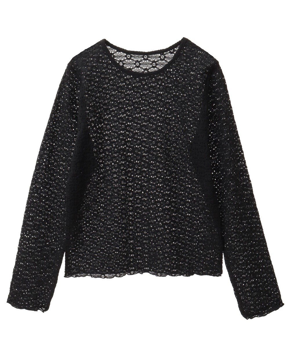 CRAFT STANDARD BOUTIQUE 花柄レースシャーリングプルオーバー 