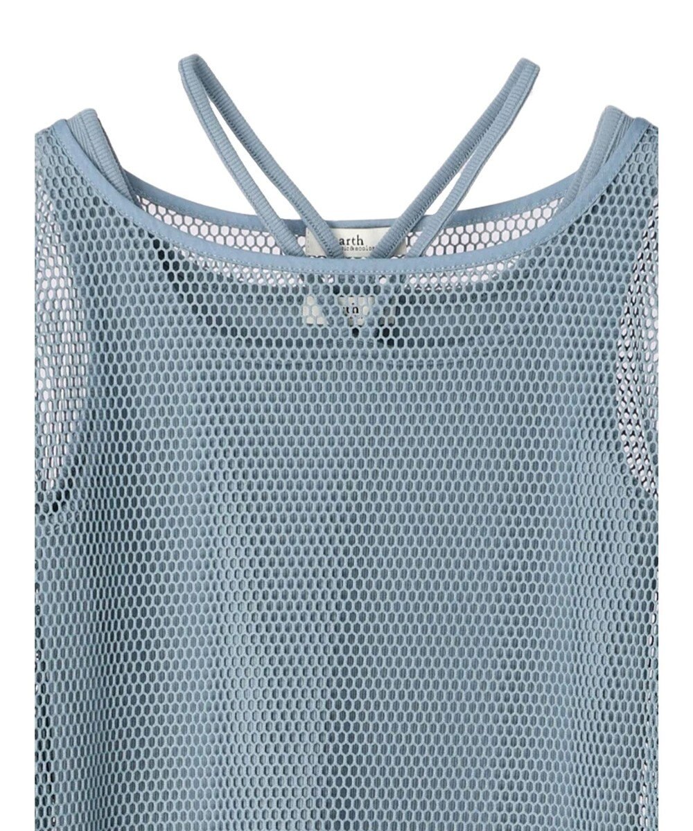 earth music&ecology ＳＥＴ２点メッシュプルオーバー＋タンクトップ 