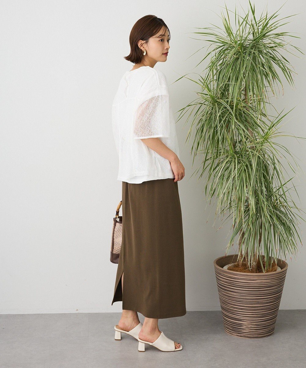 CRAFT STANDARD BOUTIQUE レースワイドTブラウス 