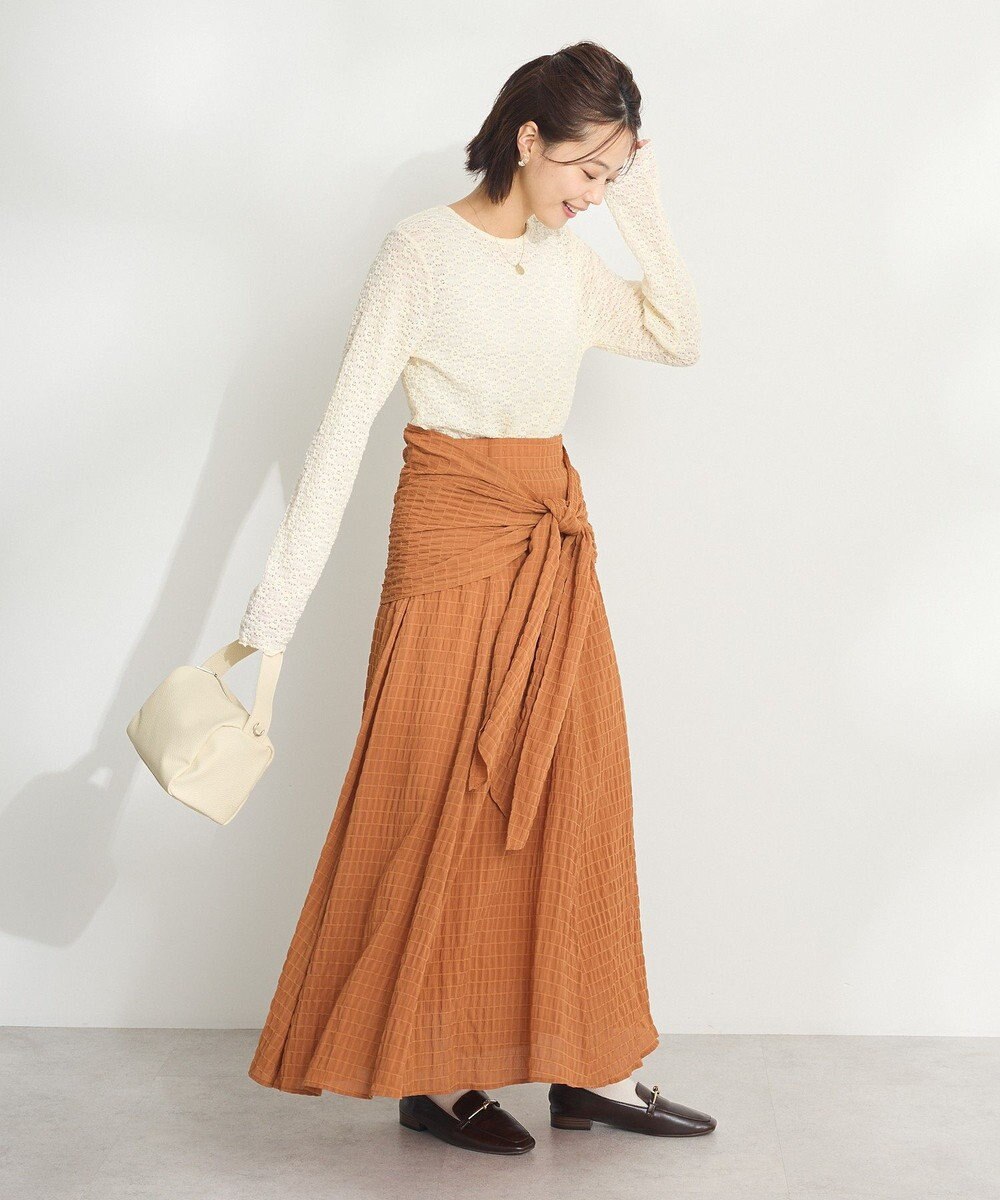 CRAFT STANDARD BOUTIQUE 花柄レースシャーリングプルオーバー 