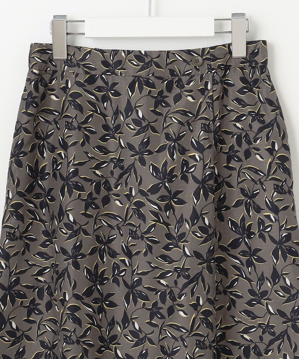 J.PRESS LADIES S 【洗える】ボタニカルプリント スカート 