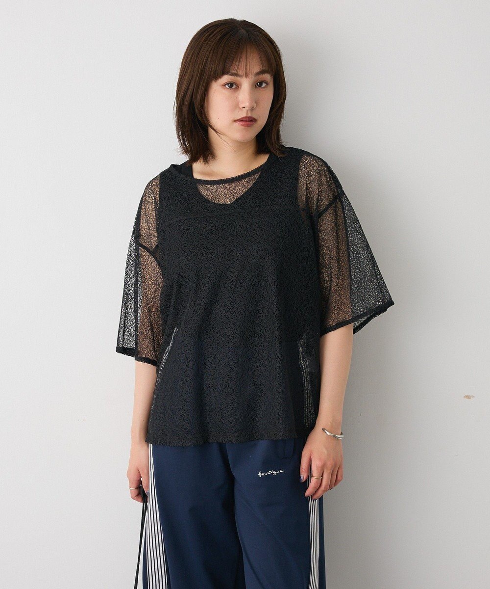 CRAFT STANDARD BOUTIQUE レースワイドTブラウス 