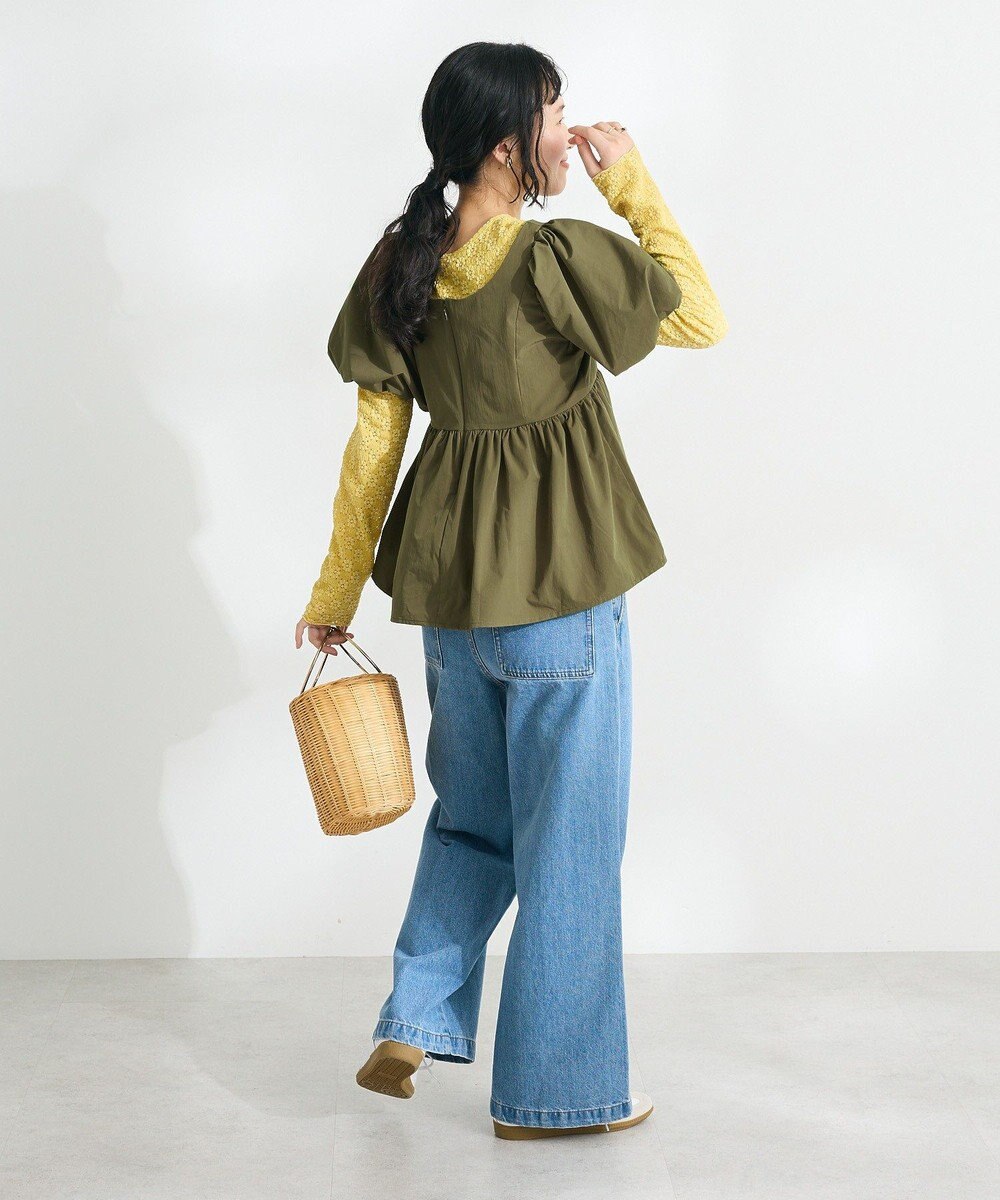 CRAFT STANDARD BOUTIQUE 花柄レースシャーリングプルオーバー 