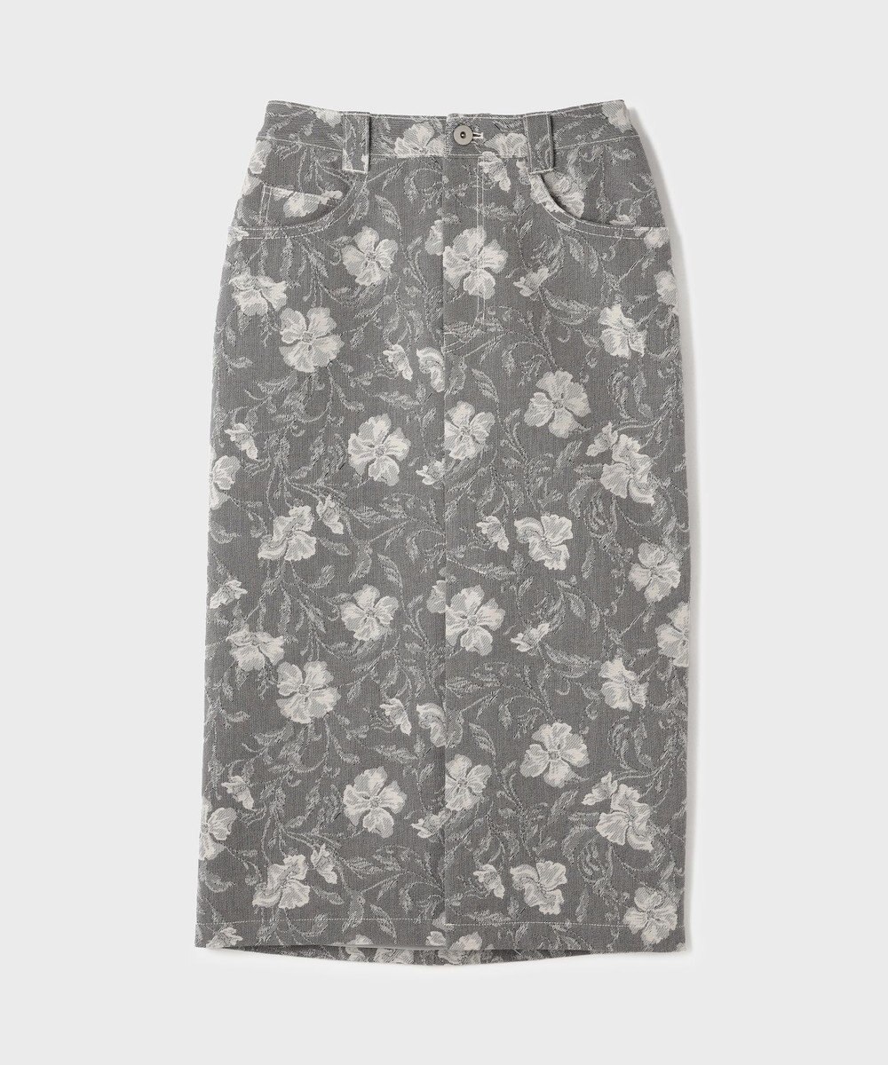 GRACE CONTINENTAL ボタニカルジャガードスカート 