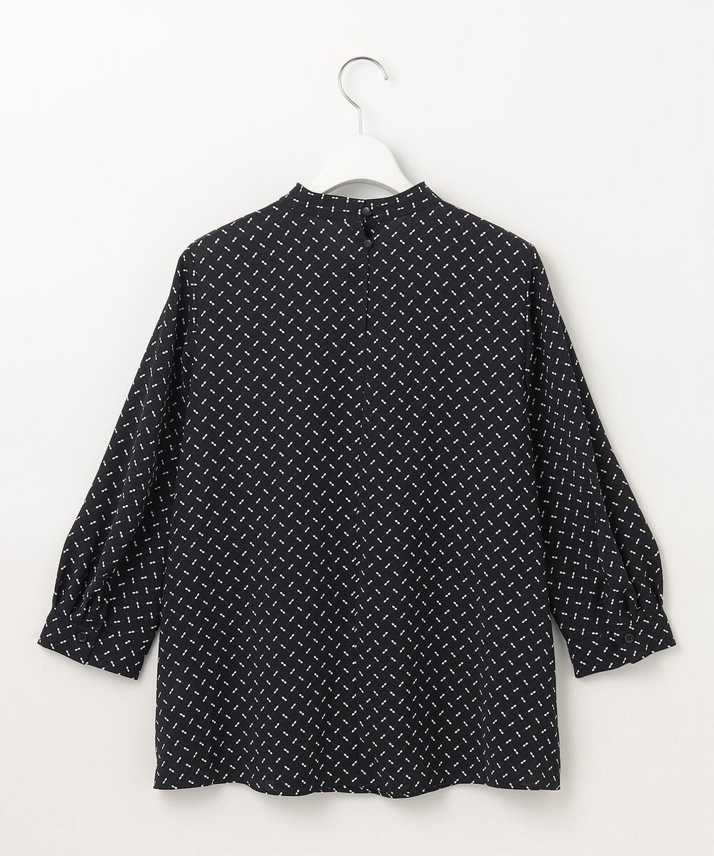 自由区 S 【セットアップ対応・洗える】ライトサテン8分袖 ブラウス 