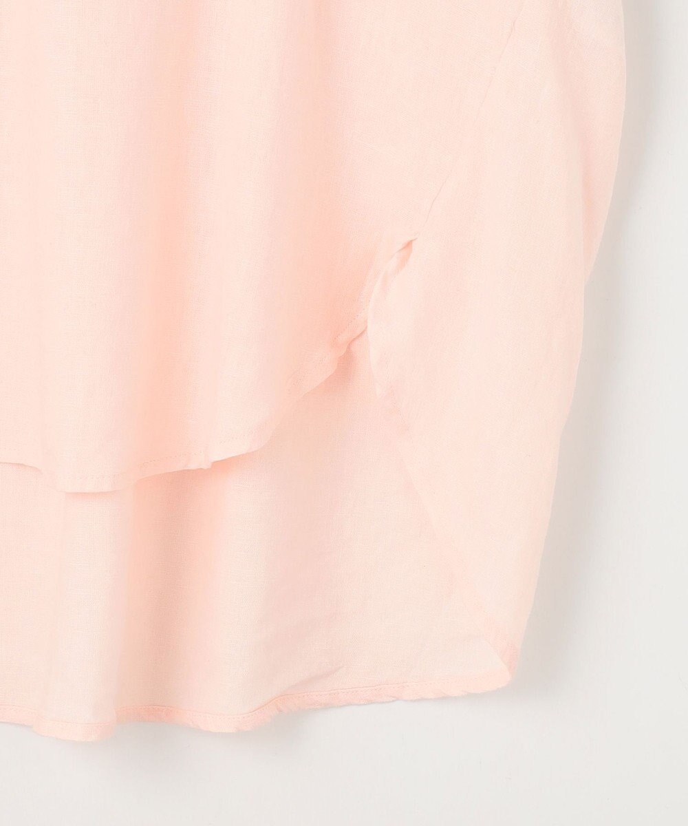 ANY L 【手洗い可能】ヨーロピアンリネンスキッパーネックブラウス 