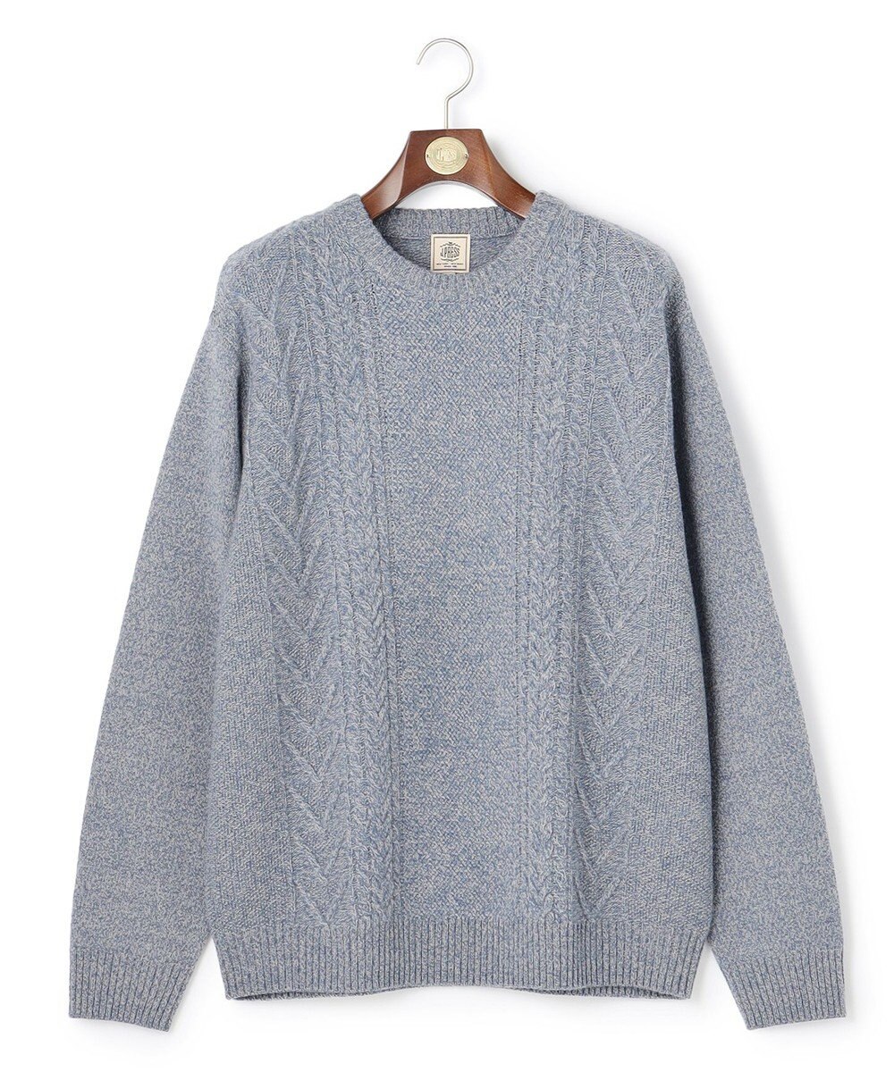 J.PRESS MEN 【KING SIZE】【Cash Lamb's Wool】ケーブルクルーネック ニット_25年モデル 