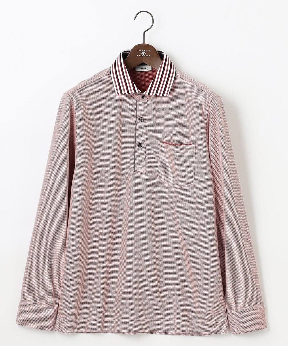 JOSEPH ABBOUD 【消臭などの高機能】オーガニックコットン ダディ 長袖 ポロシャツ 
