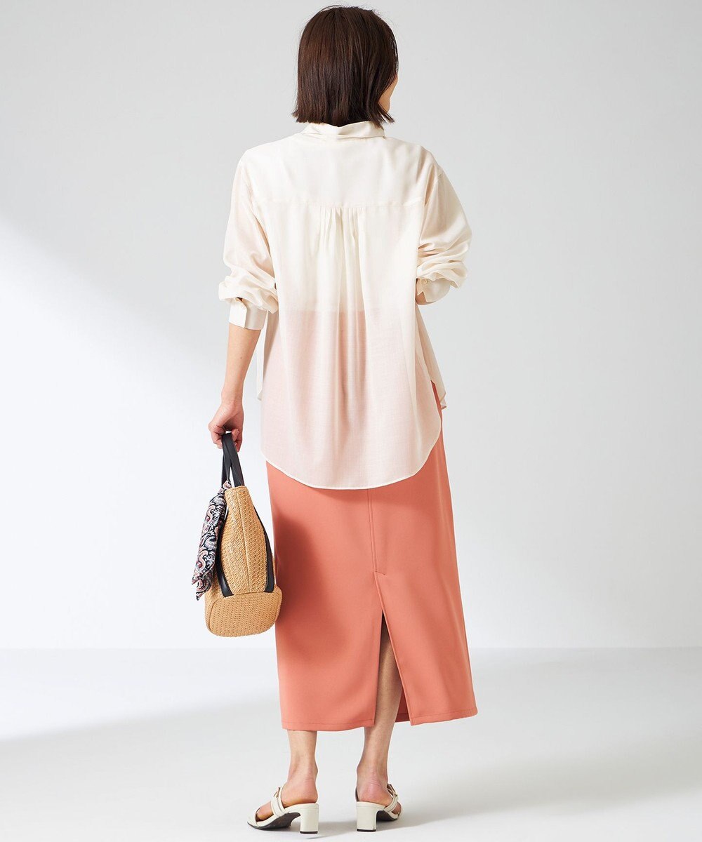 ANY SIS 【洗える】リネンライクシアーローン ブラウス 