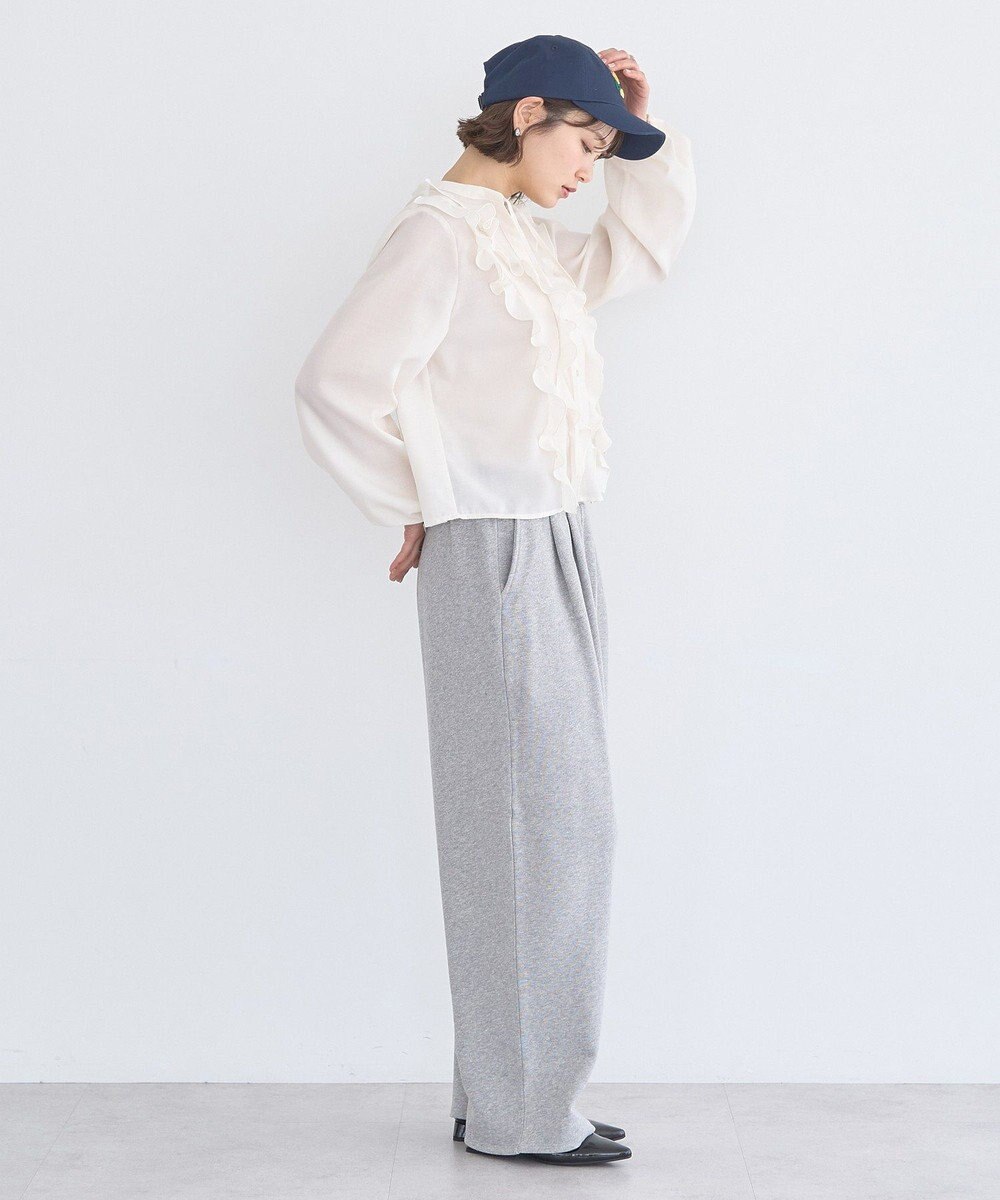 earth music&ecology フリルリボンブラウス 