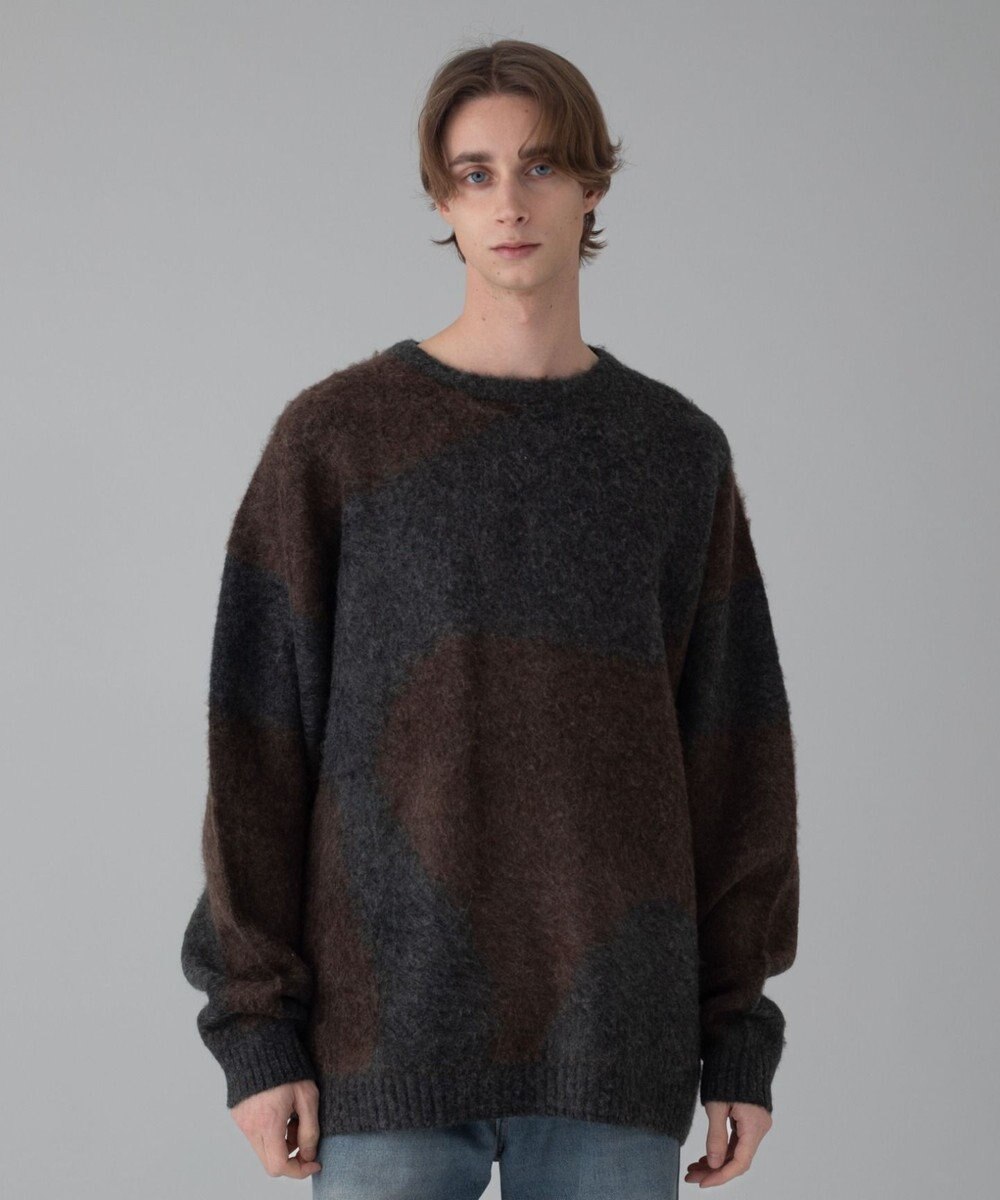WEGO 【ユニセックス着用ITEM/MLサイズ展開】ファジーパターンプルオーバー 