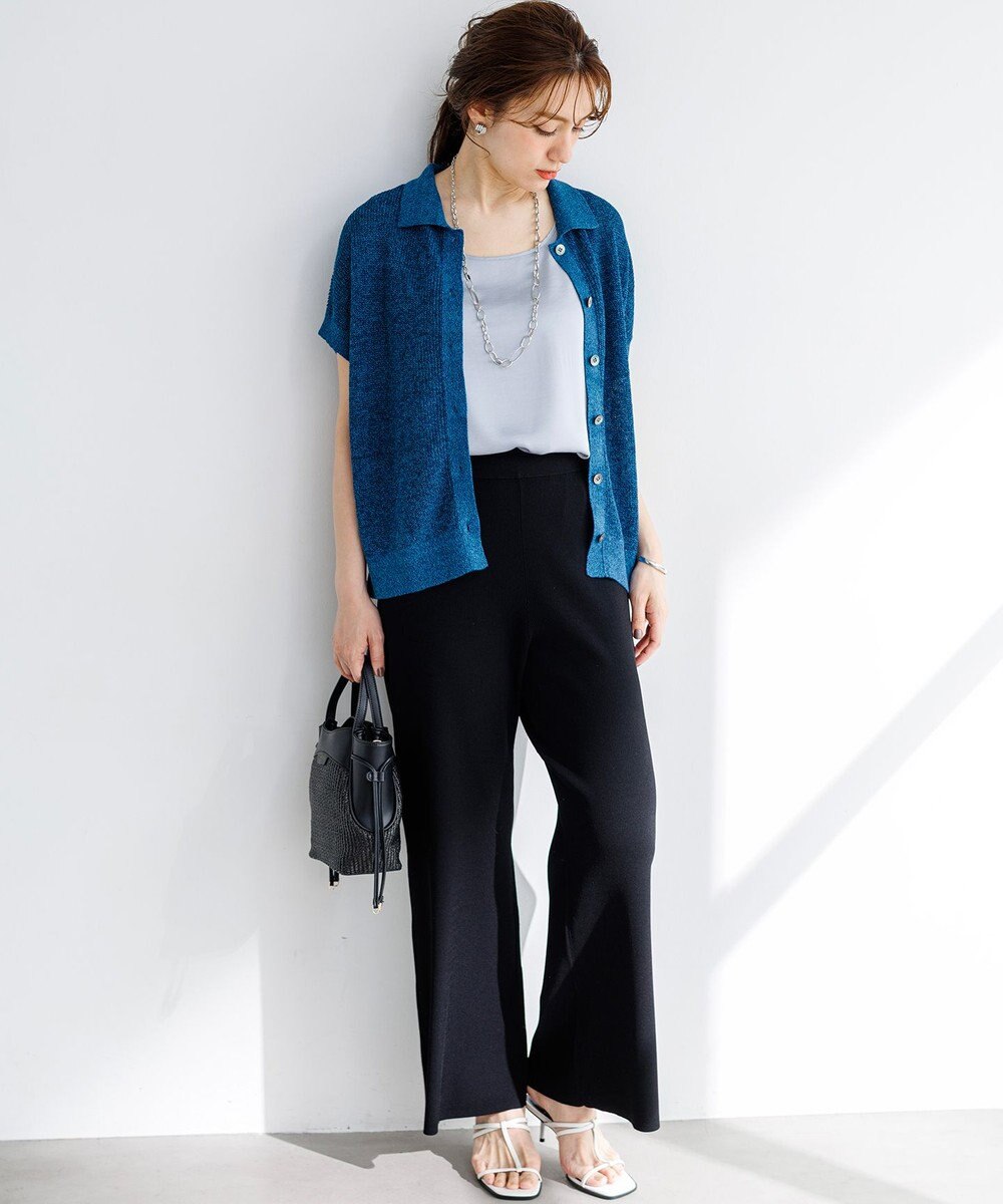 23区 L 【Lサイズ限定】レーヨンポリエステルストレッチ ニット パンツ 