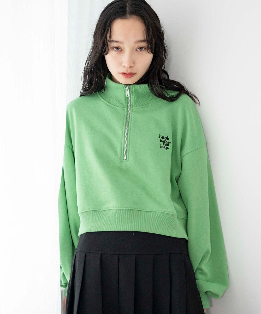 WEGO ハーフジップショートスウェット 