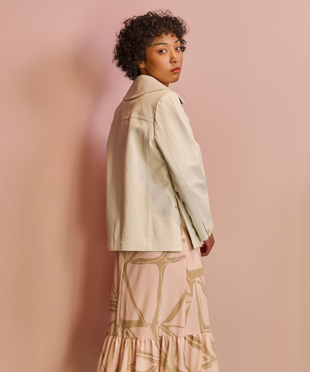 GRACE CONTINENTAL ラムレザーＰコート 