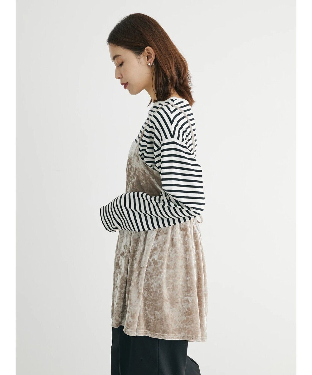 Green Parks ・ＥＬＥＮＣＡＲＥ　ＤＵＥクラッシュベロアキャミチュニック 