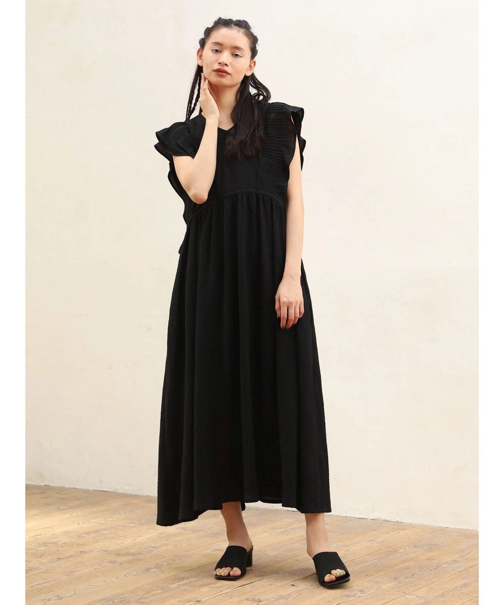 Green Parks ■ＥＳＣＡＲ　ピンタックフレアスリーブワンピース 