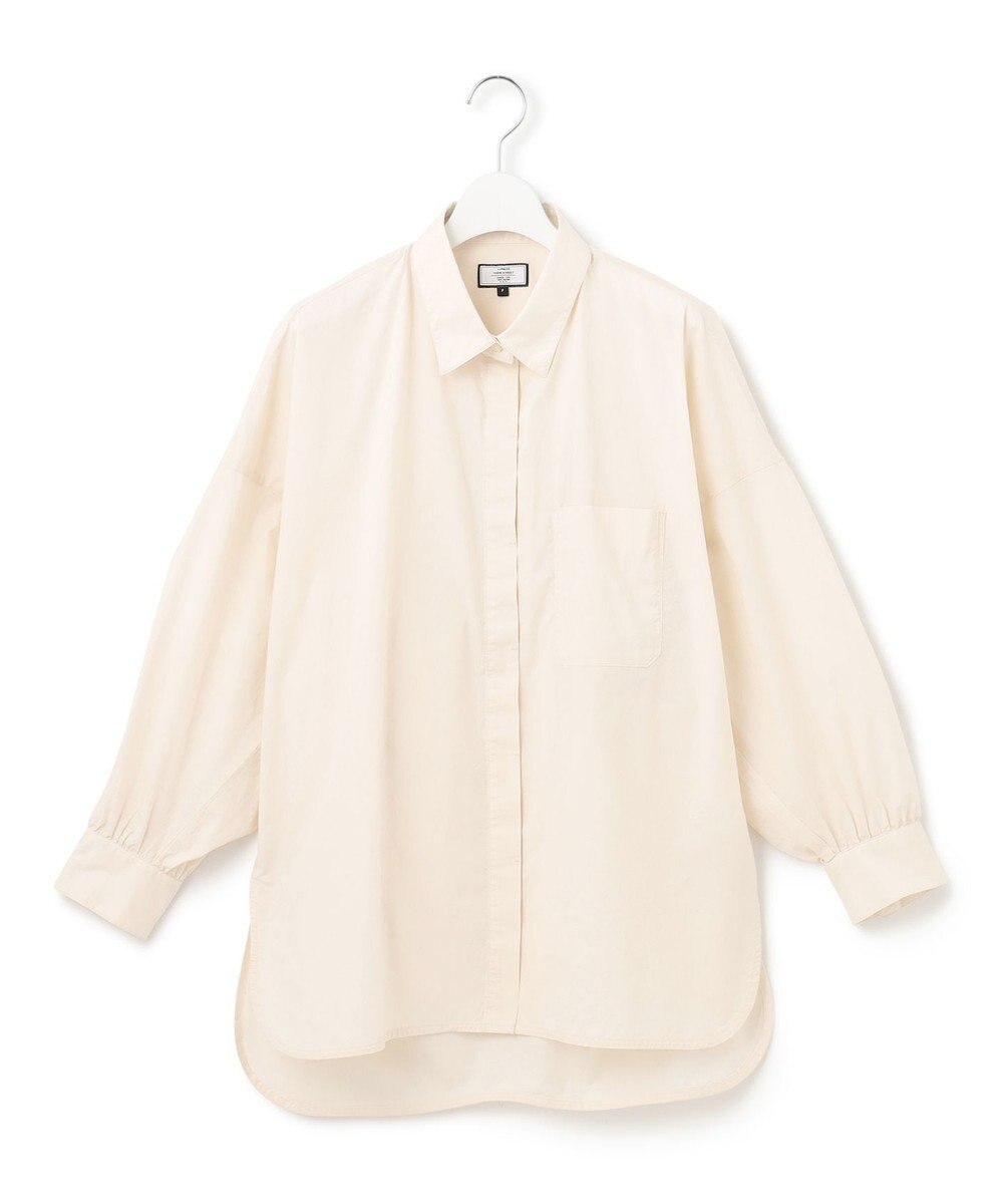 J.PRESS YORK STREET 【WOMEN】コットンタイプライター バックドレープブラウス 