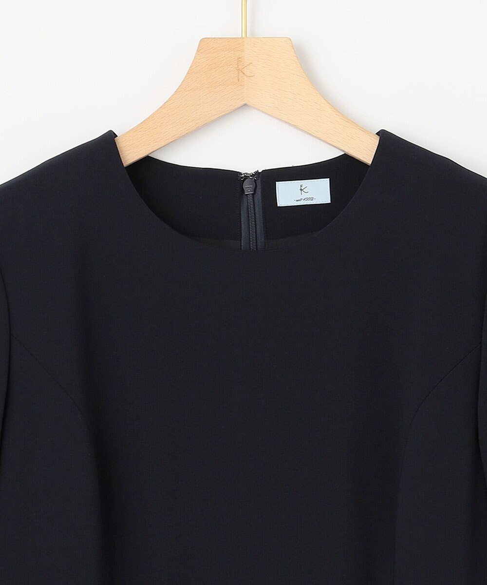 組曲 L 【KUMIKYOKU NAVY】コンフォータブルドレープ フレアワンピース 