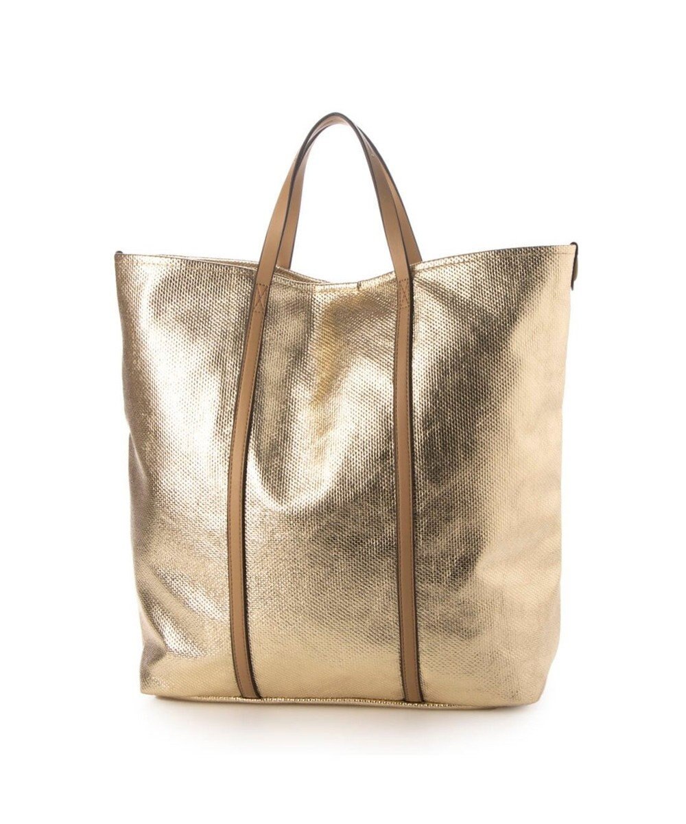 UNBILLION カシュカシュ cachecache / メタリックキャンバス1枚仕立て2wayトートバッグ 