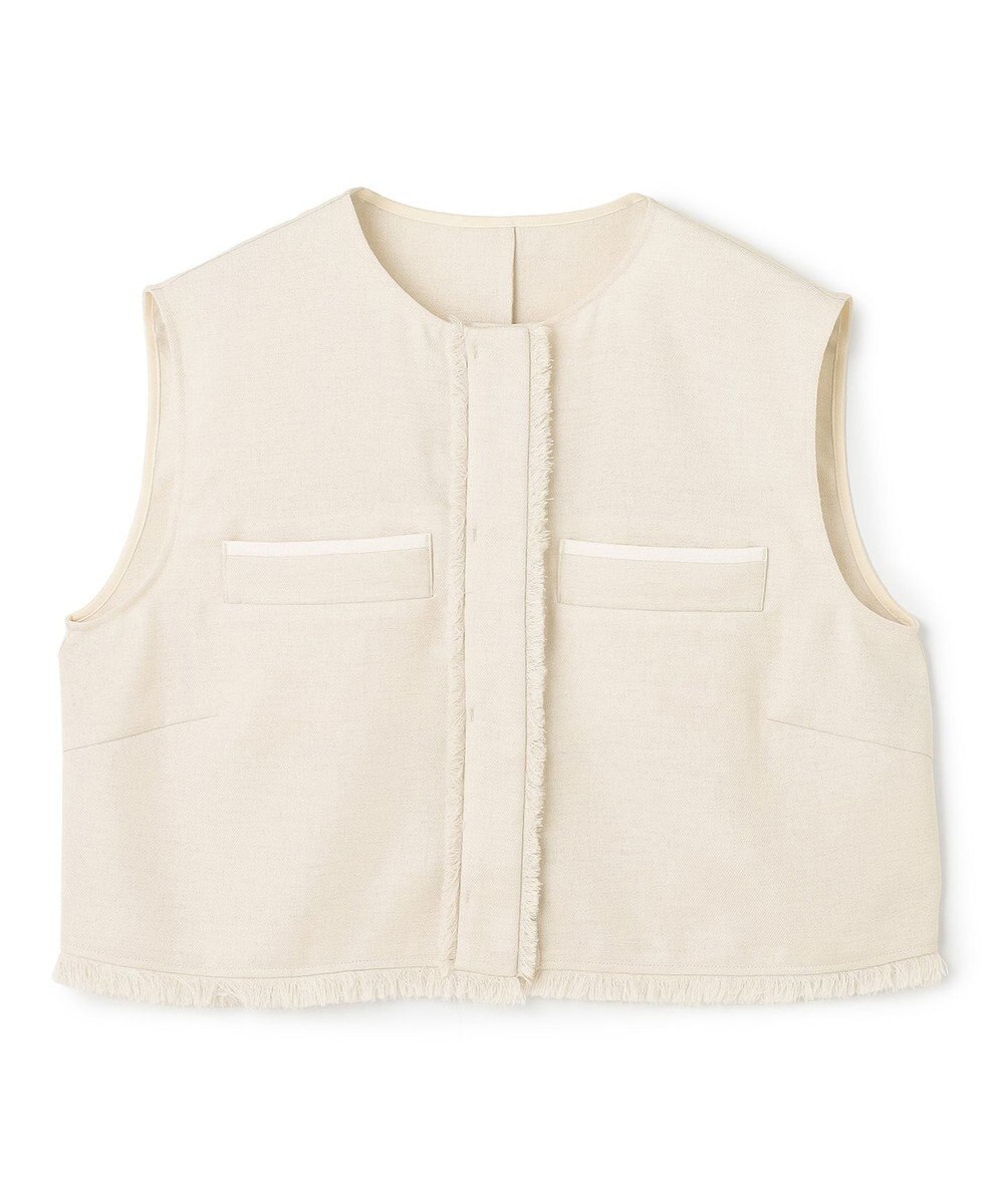 uncrave リネンライクツイル ジレブラウス 