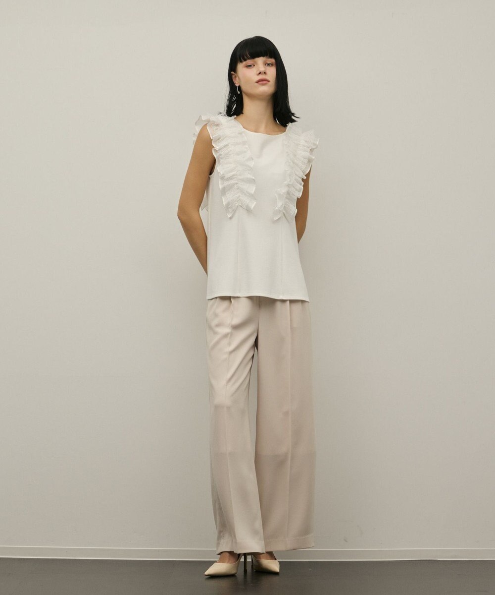 GRACE CONTINENTAL フリル切替カットトップ 