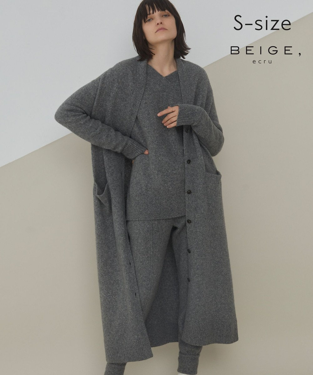 BEIGE， 【S-size】BRENON / ロングカーディガン Stone