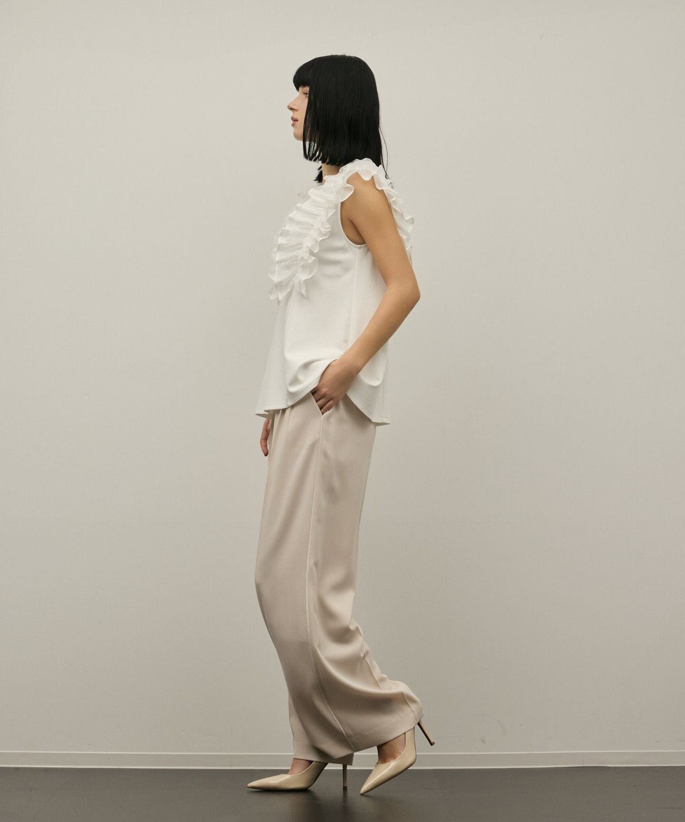 GRACE CONTINENTAL フリル切替カットトップ 