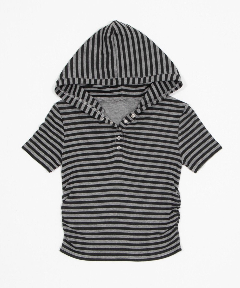 WEGO ヘンリーネックフードT 