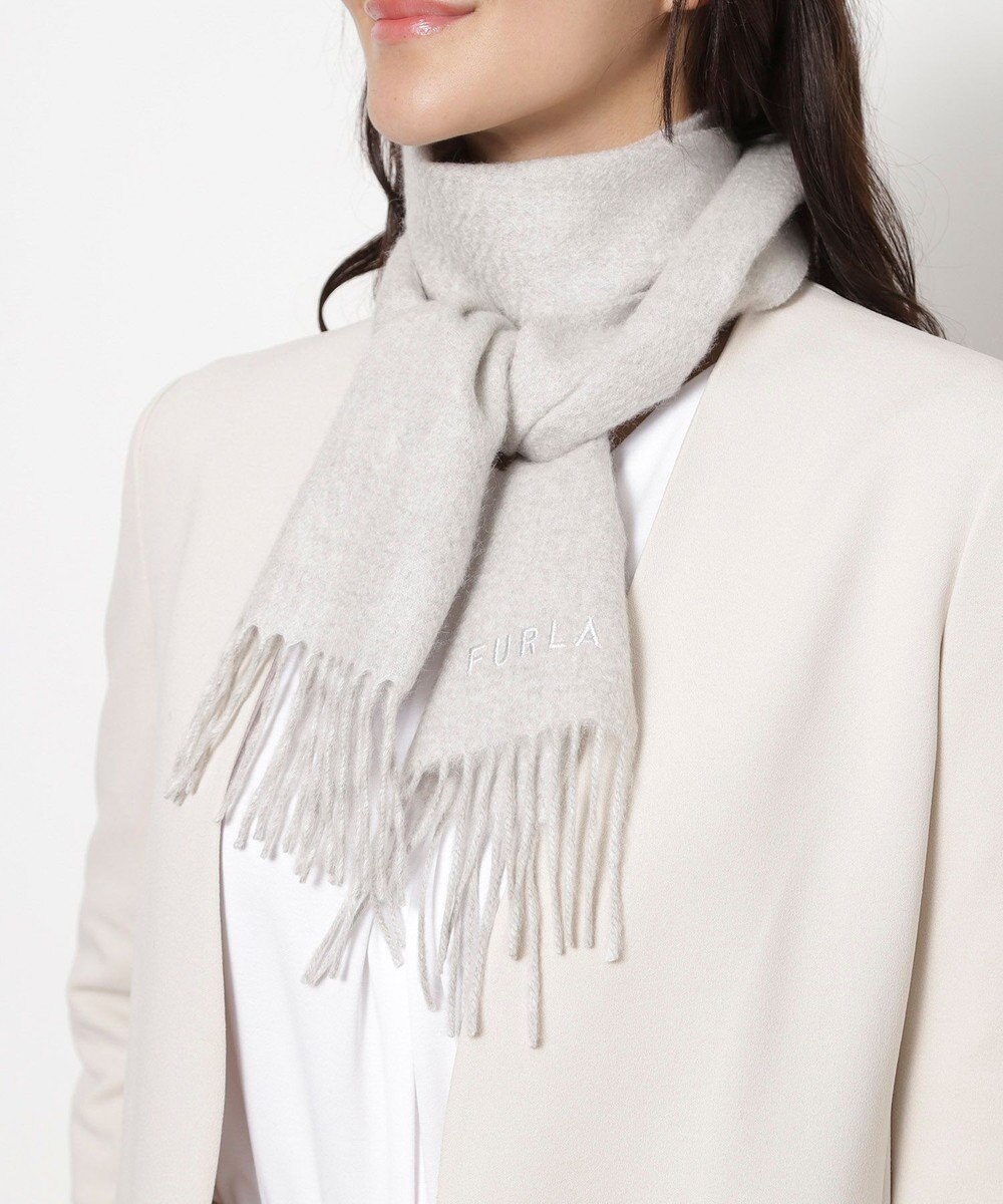 MOONBAT FURLA(フルラ）カシミヤ100％ 無地 プチマフラー 