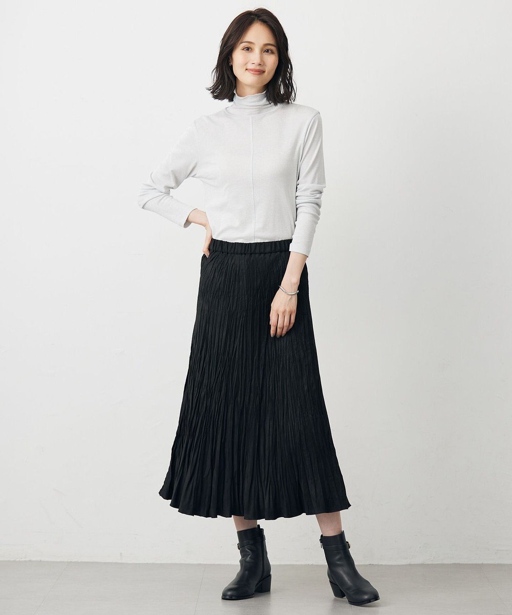 J.PRESS LADIES ライトマイクロスエード プリーツ スカート 