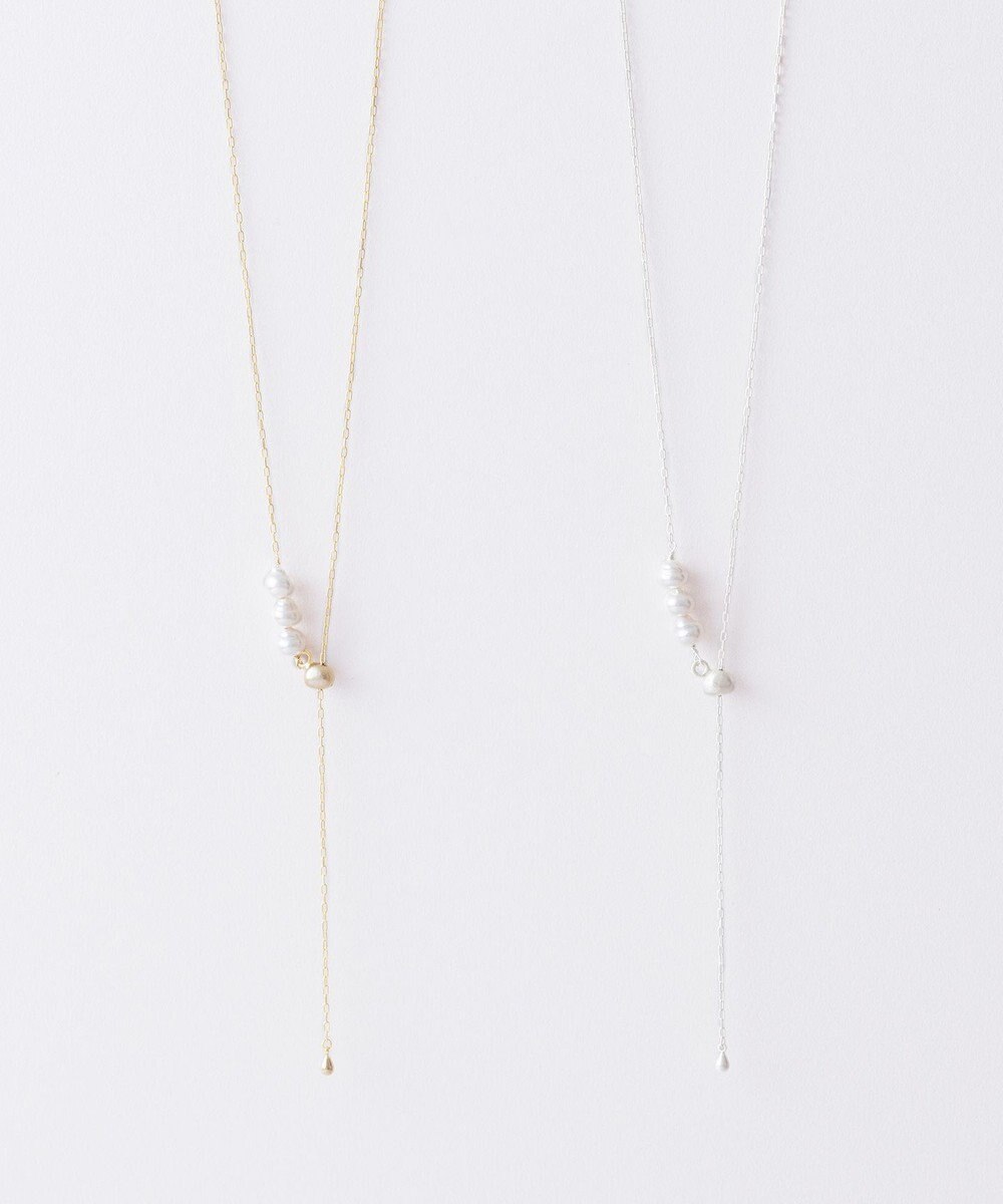 Pisceans 3ドロップパールスライドネックレス 