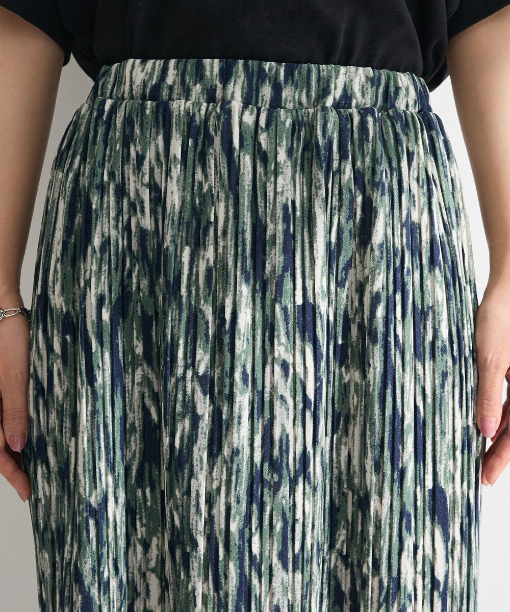 Green Parks 柄プリーツスカート 