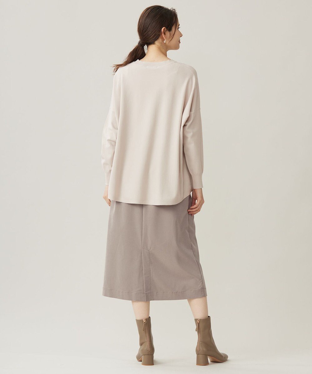 自由区 L 【WEB限定カラーあり】レーヨンストレッチ ニットT 