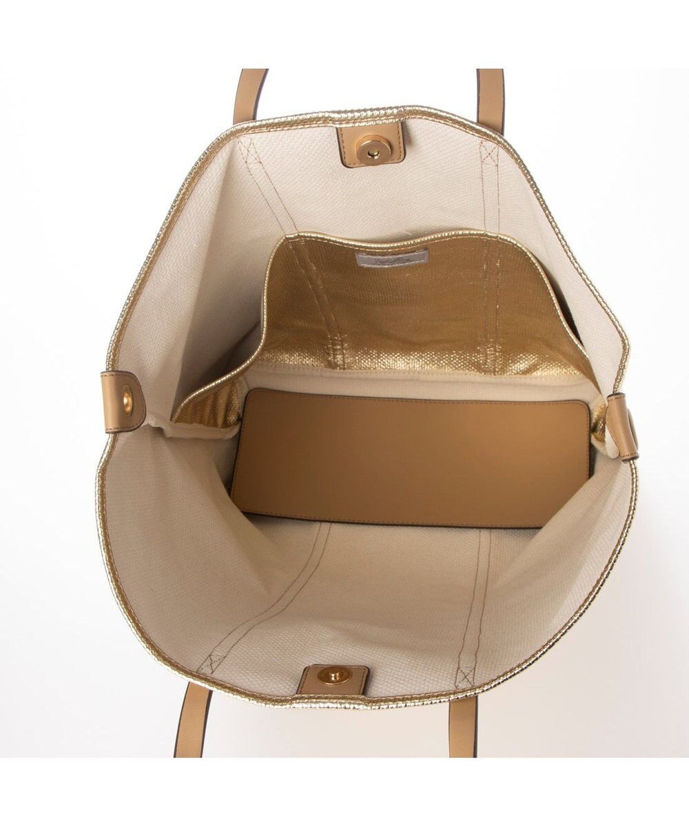 UNBILLION カシュカシュ cachecache / メタリックキャンバス1枚仕立て2wayトートバッグ 