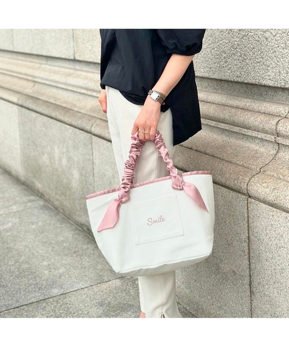 LA BAGAGERIE 【インスタグラマー Chiyoさん×LA BAGAGERIE】ギャザーリボンハンドルトート 